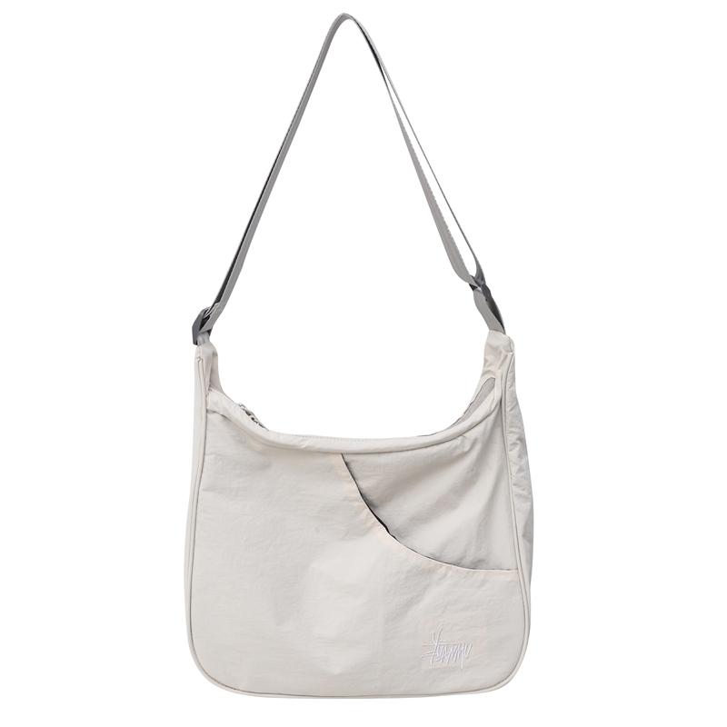 Solid Color Large Capacity Shoulder Bag Women's Crossbody Bag Men Commuter Tote Bag