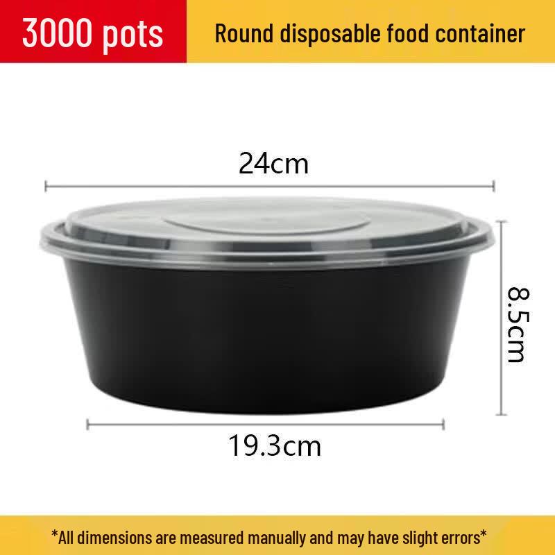 

Thickened Disposable Round Plastic Food Basins with Lids