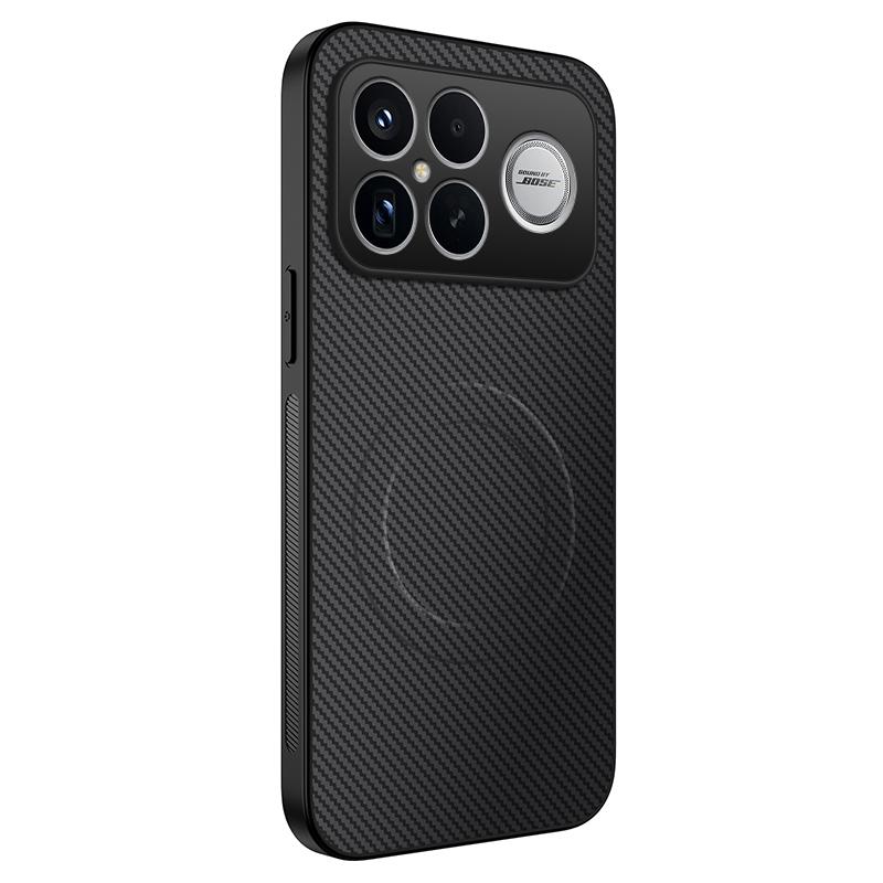 For Xiaomi Redmi K90 Pro Max 5G/Poco F8 Ultra Case Magnetic Case WANLONFENG TQ Series Carbon Fiber Texture PC TPU Phone Cover