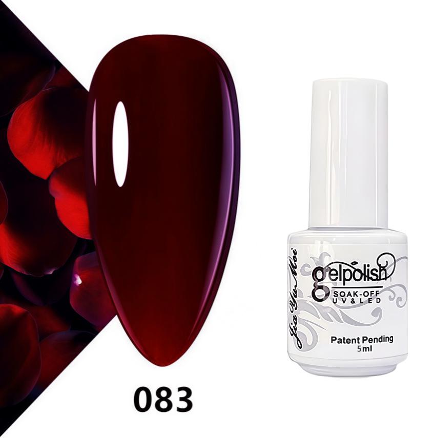 GELPOLISH Nail Art Set: Base, Top Coat, Transparent & White Gel Polishes