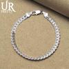 925 Sterling Silver 6mm Side Chain Bracelet Fashionable Wedding Jewelry