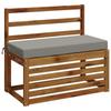 2 Piece Bench Cushions SOEST 2 Pcs. 100percent  Polyester Grey