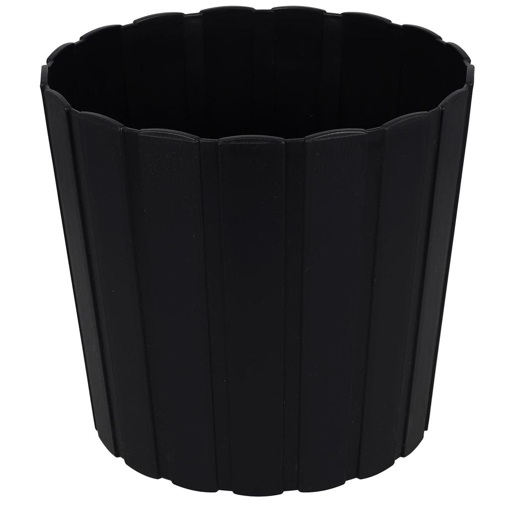 Plastic Flower Pot for Flowers and Herbs on the Balcony or Terrace, Anthracite, 24 cm