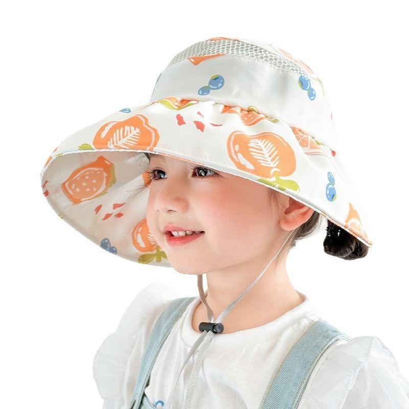New Children's Sun Protection Hat Summer Children's Sun Hat Empty Top Outdoor Boys and Girls' UV Hat Sun Protection Hat