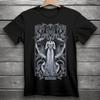 Aquarius Zodiac Sign Goth Skull Unisex Black T-Shirt S-3XL