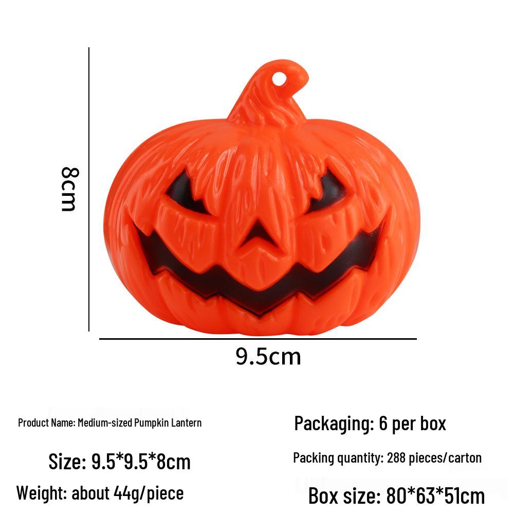 Lanterna de Abóbora LED Adereço de Decoração de Halloween - Luz Noturna Portátil para Festival Fantasma