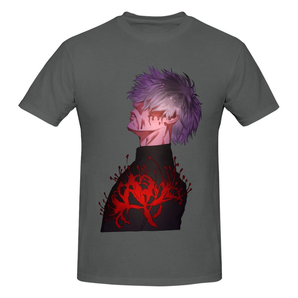 Unisex Anime Tokyo Ghoul Spider Lily Trending T Shirt Vintage Big Size Cotton Sleeve Custom Shirts