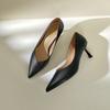 Genuine Leather Women Heels Luxury Brand Pumps Pointed Toe Shallow Office High Heels Fashion Elegant Party Ladies Wedding Shoes