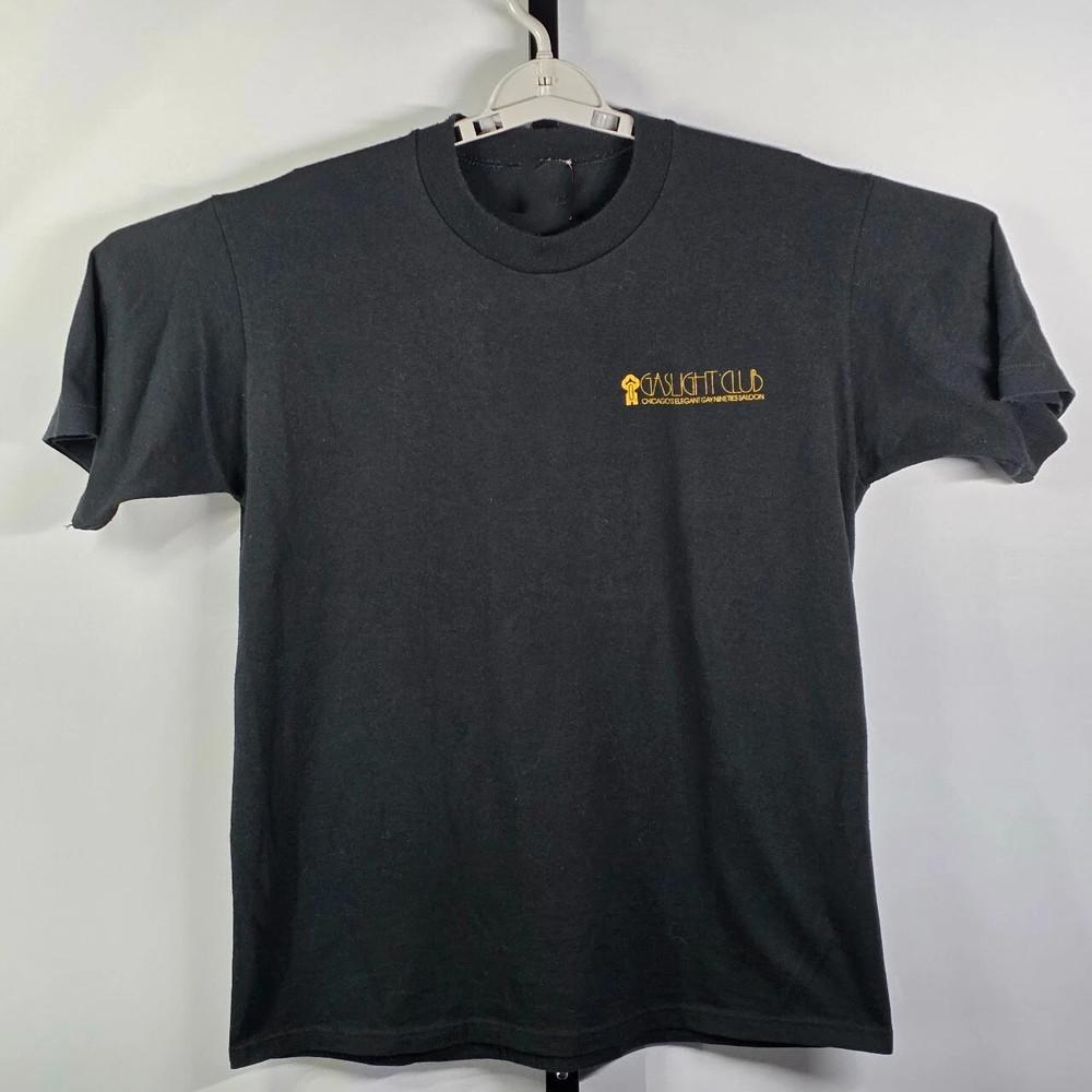 Vintage 80s 90s Gaslight Club Chicago Saloon  Jerzees Black Funny Quote Unisex T-Shirt XXXXL