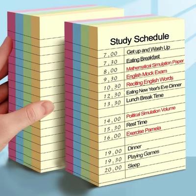 200 blätter Selbst-adhesive Memo Pad Papier N Mal Student Schreiben Marker Linie Haftnotizen Notizblock