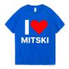 Funny I Love Mitski Graphics T-Shirt Unisex's 100% Cotton Short Sleeve T Shirts Summer Harajuku Tee Shirt Unisex Clothing Tshirts