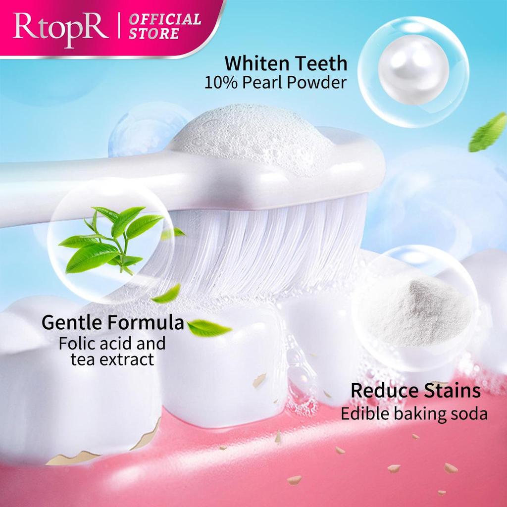 RtopR Teeth Whitening Powder Gentle Activated Mint Extract Teeth Whitening Natural Teeth Bleaching