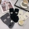 Neue Verdickte Warme Samtsocken Mittelhohe Socken Fersenstickerei Etikett Mittelhohe Socken Einfarbig Warmhalten Damensocken Herbst