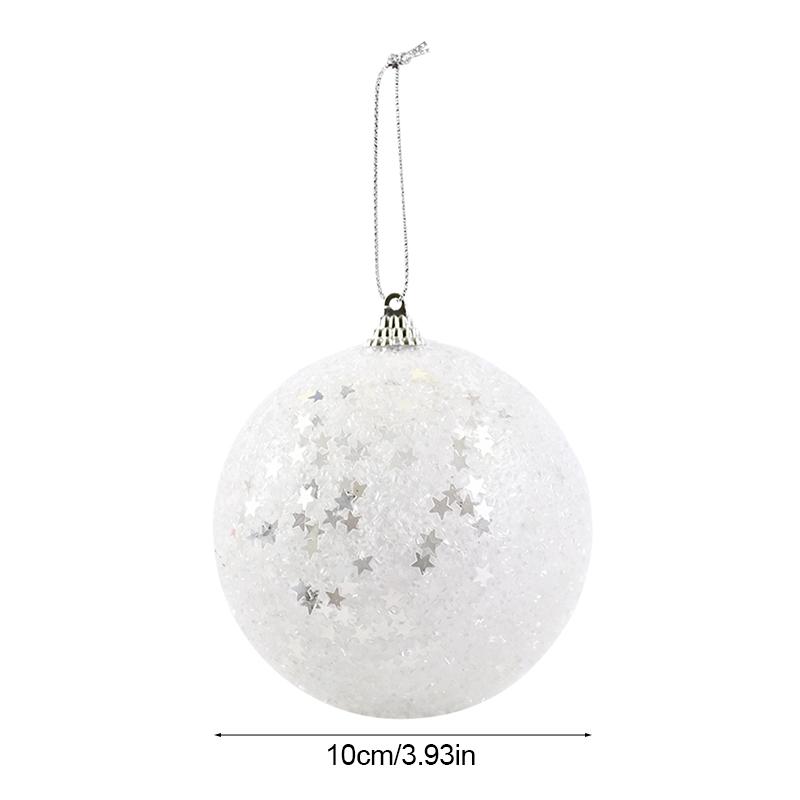Big Christmas Balls Ornament White Foam Xmas Tree Hanging Pendant Gift 2025 New Year Home Party Decoration Navidad 2025 Supplies