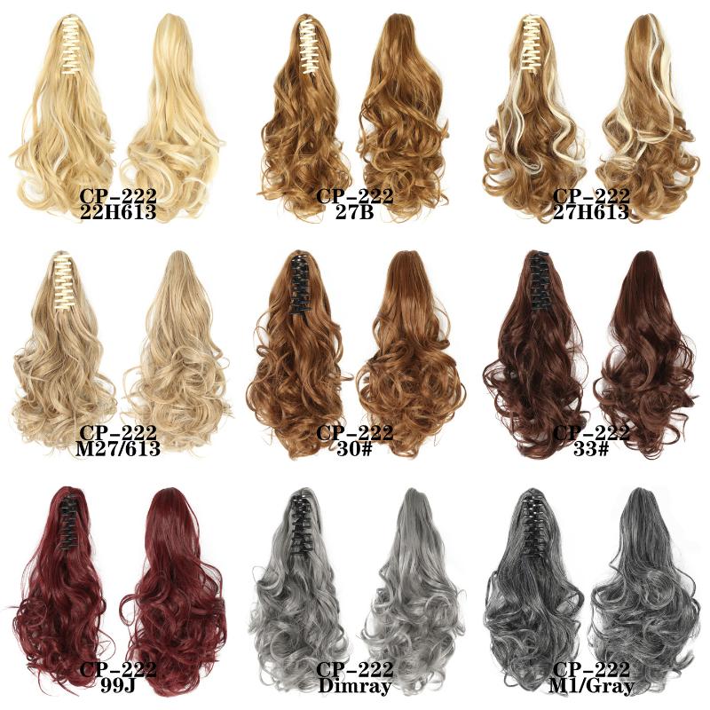 Claw Clip In Ponytail Extension Synthetic Hairpiece Curly Wavy Hair Extension 15 Inch Long Ponytail Hairpieces For Women Girl