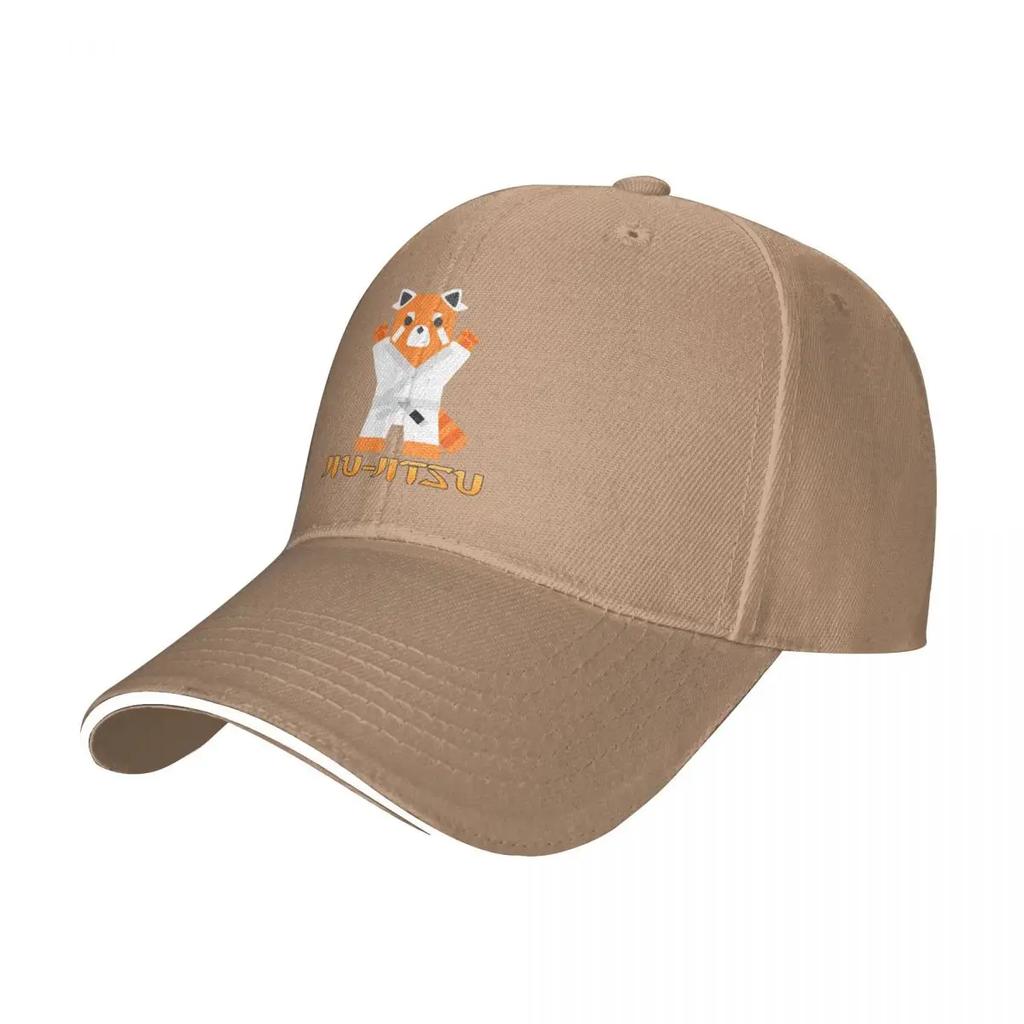 Jiu Jitsu Red Cat White Belt Baseball Caps Popular Sandwich Hats for Men Women Polyester Hats Cap Running Golf