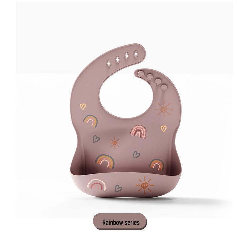 

Дитячий силіконовий нагрудник - потовщений 3D дитячий нагрудник для прийому їжі та захисту слини