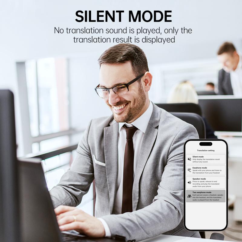 In-Ear Stereo Sound Bluetooth Earphones with Touch Control Color Screen Charging Case Portable Wireless Headsets AI Intelligent Translation