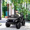 Kids Electric Ride On Car 12V Off Road Toy with Parental Remote Control 2 Motors Horn Lights Suspension Wheels for 3-6 Years Old Black
