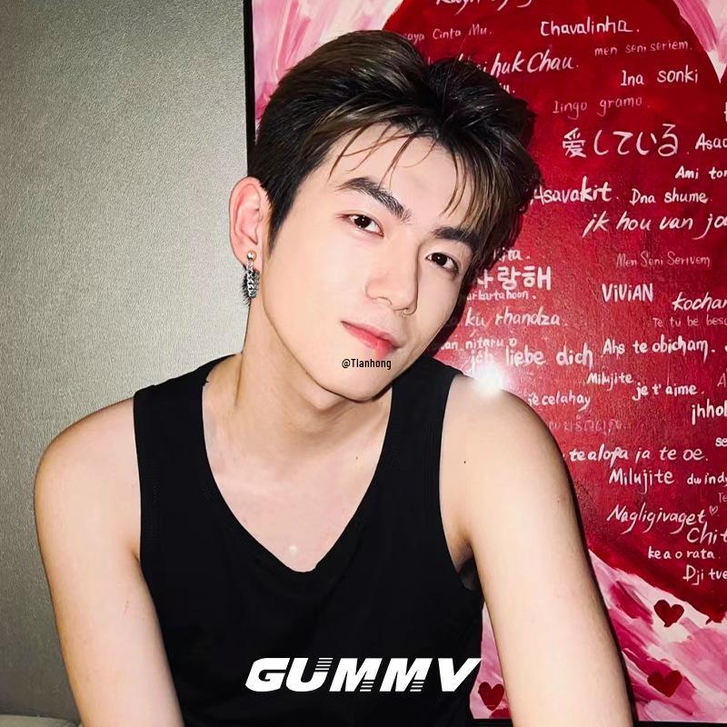 Men's Hip Hop Trend Chain Stud Earrings with American Style