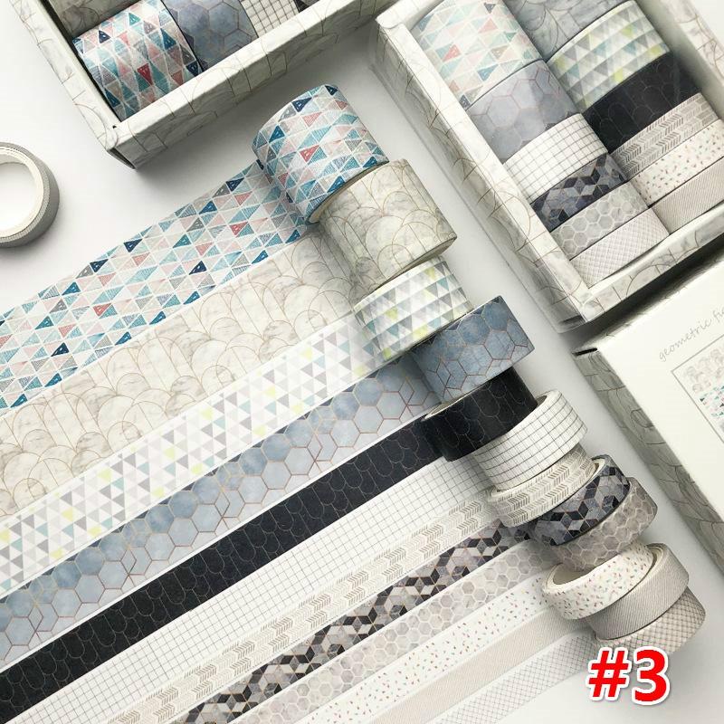 8 stiler DIY Dekorativ Scrapbooking Maskeringstape Selvklebende etikettklistremerker Tape Blomsterblader Washi Tape 12 ruller/sett