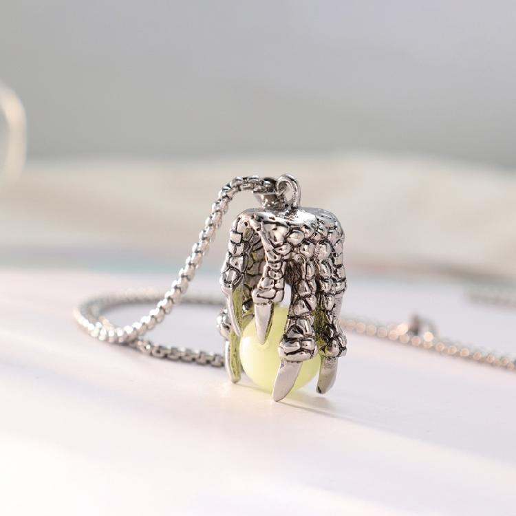 Dragon Claw Bead Clavicle Chain Natural Stones Pendant Neckchain Unisex Jewelry