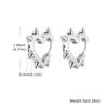 Exaggerated Spike Rivet Heart Stud Earrings, Stainless Steel Ear Buckle for Women Men, Goth Punk Jewelry, Piercing Earrings