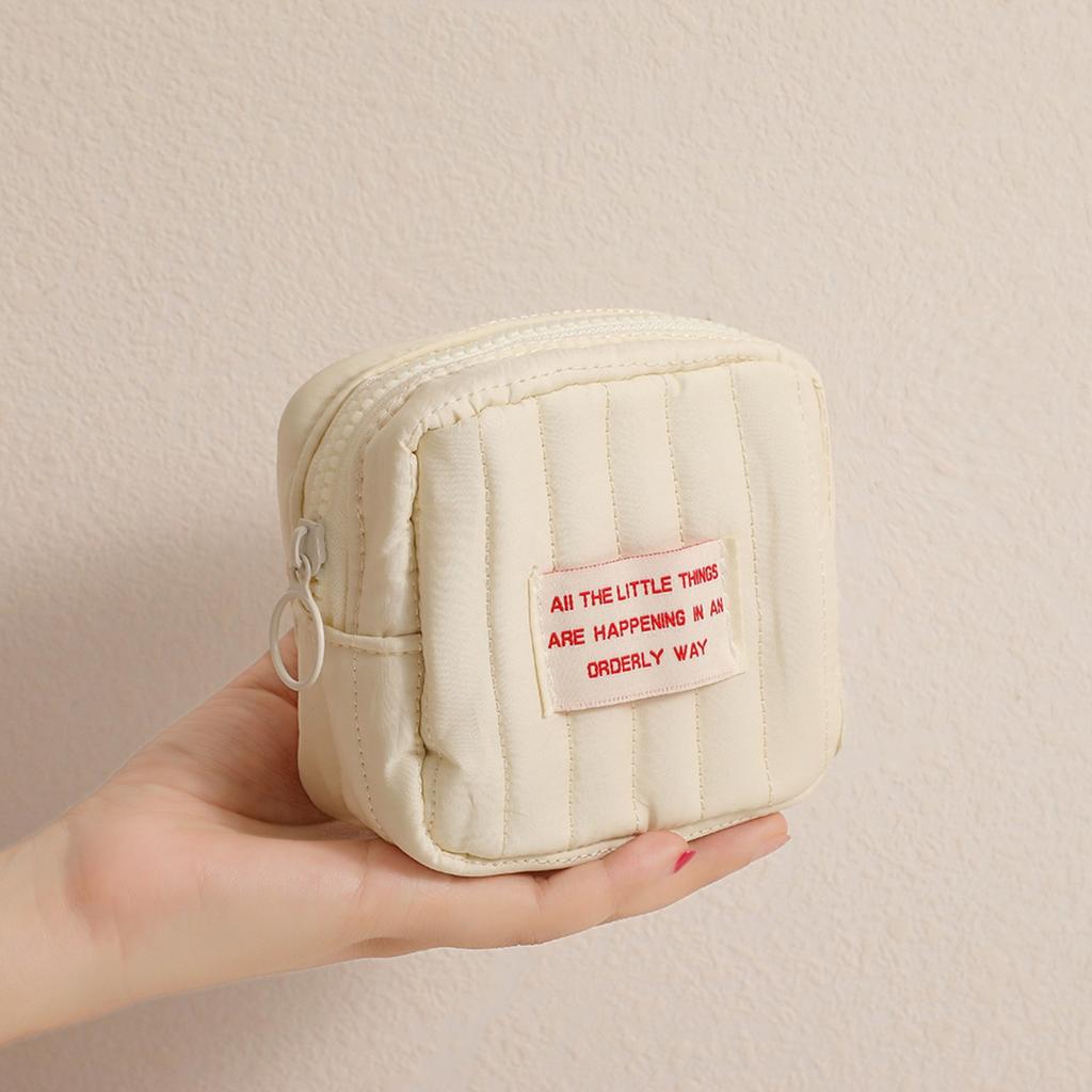 Geantă Cosmetică Pătrată Mică Student Portofel Monede Căști Fată Geantă Portabilă de Depozitare Ruj