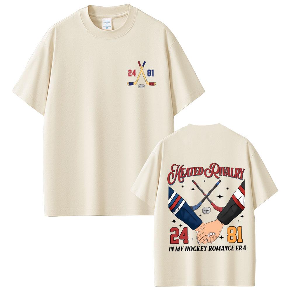 Heated Rivalry in My Hockey Romance Era Tshirt Shane Hollander Ilya Rozanov Hollanov 2481 Graphic Tshirt Male Fashion Top