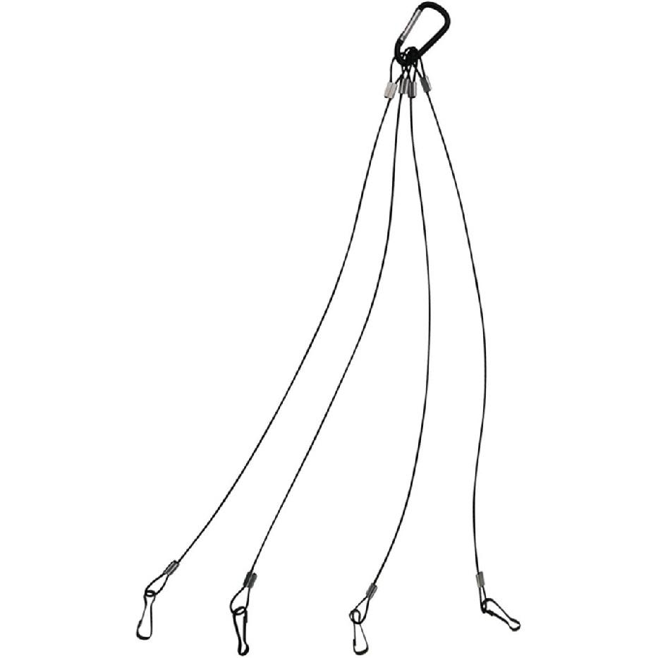 

Hanging Basket Plant Grow Light Rope Hanger Holders for Indoor and Outdoor, Stainless Steel (Black 5Pack)