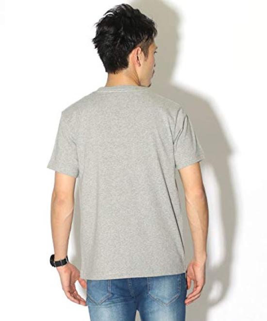 Champion Short Sleeve Classic Jock Tricolor Script Logo Oxford Size M Men's T-Shirt, Tag, Collar, Embroidery, Gray, (C3-H371)