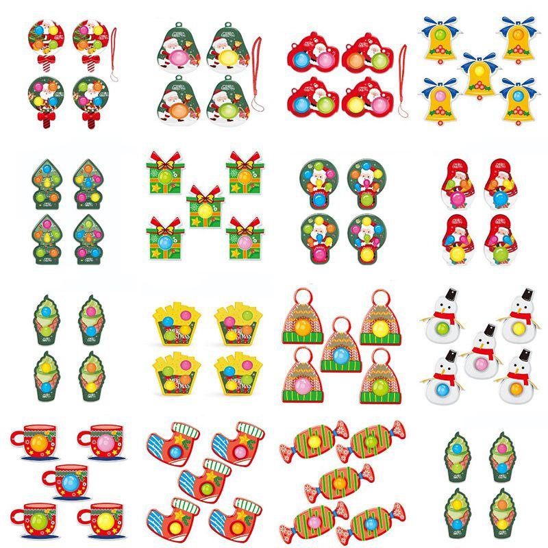 Delightful Christmas Pop It Fidget Toy Featuring Colorful Design For Stress Relief