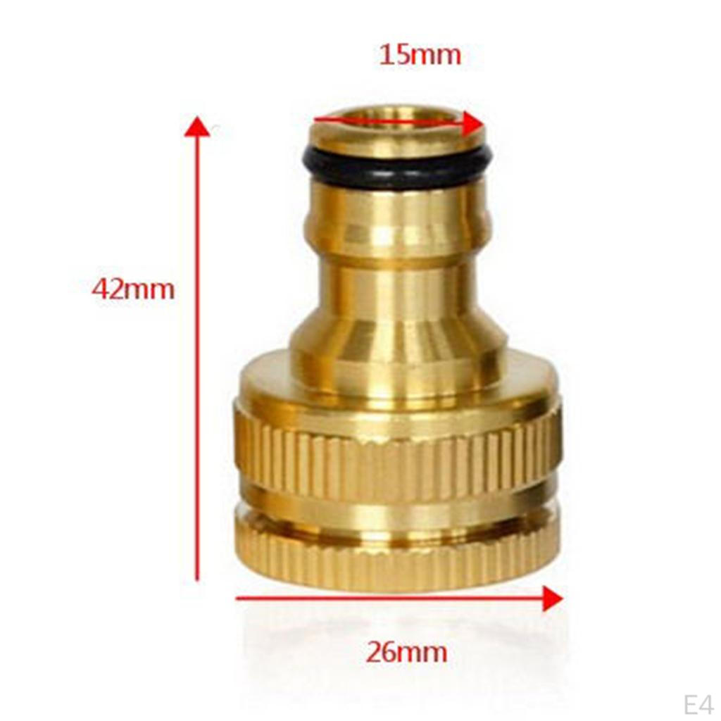Brass Garden Hose Tap Connector 1/2 and 3/4 Outdoor Threaded Faucet