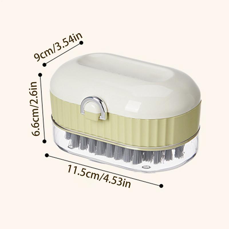 

Bar Soap Container 2-in-1 Soap Container Storage Box With Roller Brush Multi-functional For Laundry Camping Gym Cleaning Sink