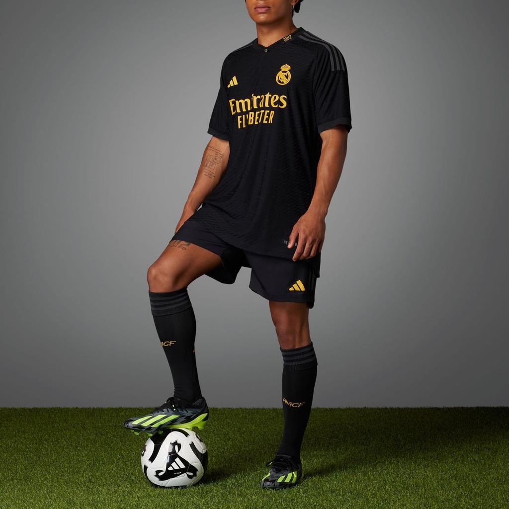 Adidas Real Madrid Away Player Version Short Sleeve Training Jersey Men Sports Jersey Black IQ4923