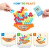32Pcs Intelligence Tower Balance Stacking Building Blocks Toy Stacked High Block Game  Educational Toys Kids Desktop Party Toy