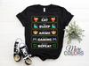 Eat Sleep Anime Gaming Repeat Video Game Gift Costume T-Shirt, Gamer Kawaii Shirts, Otaku, Japanese Japan, Manga, Cosplay Aesthetic Fans,