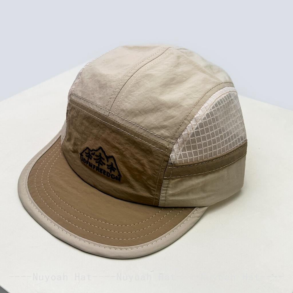 New Unisex Color Block Embroidered Letters Trees Solid Baseball Hats Sunshade Quick-dry Versatile Outdoor Peaked Caps Casual Ins