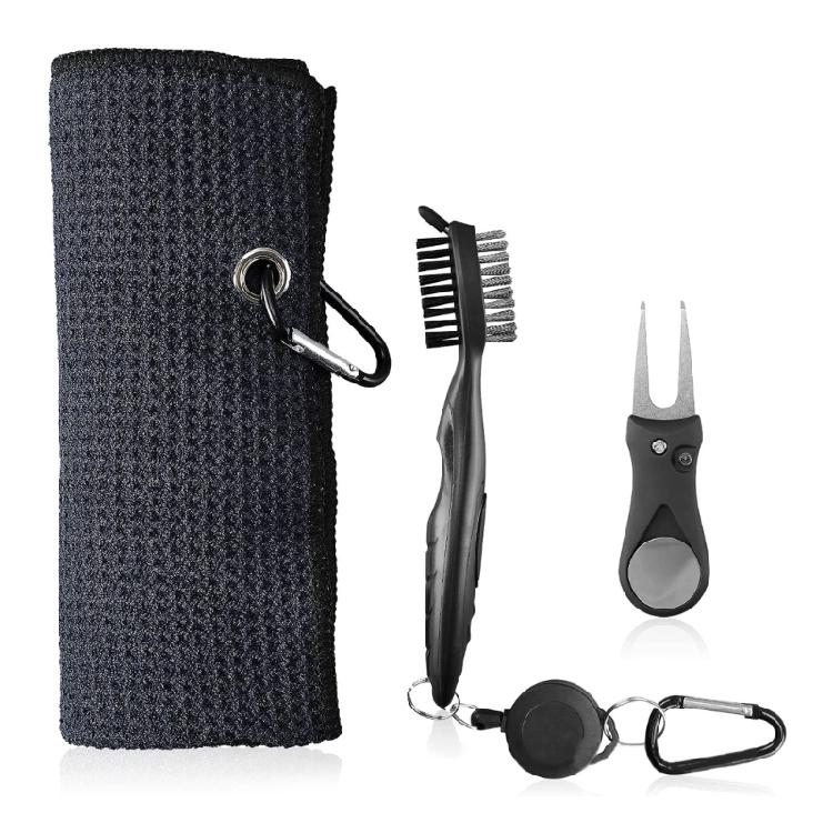 

Multi-in-1 Golf Club Cleaning Set and Pitch Repair Tool Accessory for Golf Bag