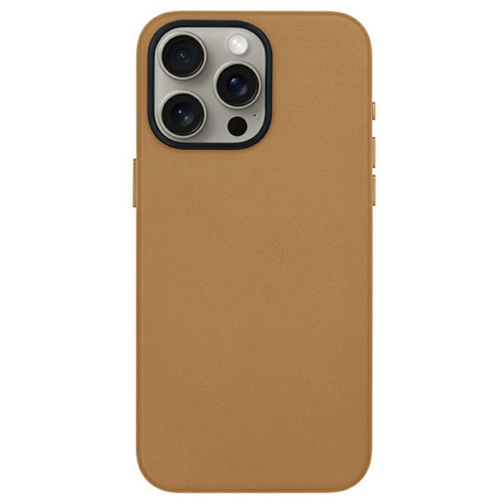 

KZDOO Noble Collection Series For iPhone 16 Pro Case PU+PC Shockproof Phone Cover Brown