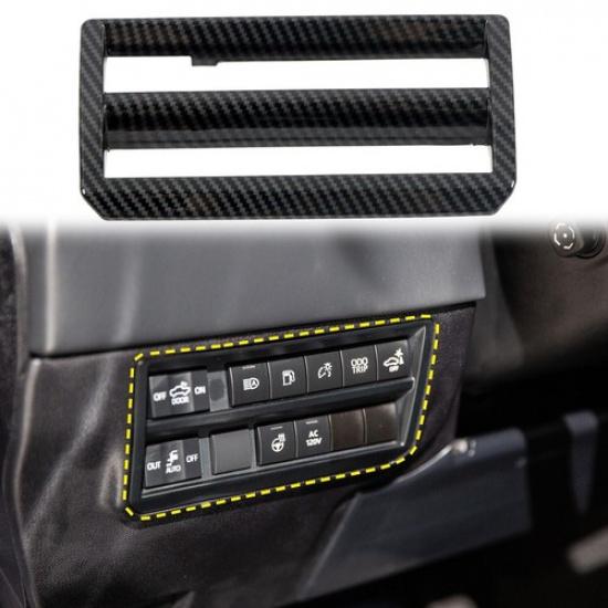 Carbon Fiber Interior Head Light Switch Cover Trim for Toyota Tundra