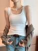 Women's Wide Shoulder Sleeveless Camisole: Spring/Summer Arrival with Big U Neck, Versatile Outerwear and Popular Douyin Style Vest