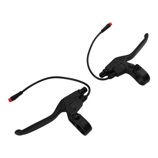 Electric Bicycle Brake Levers, Black Metal, Left & Right Pair