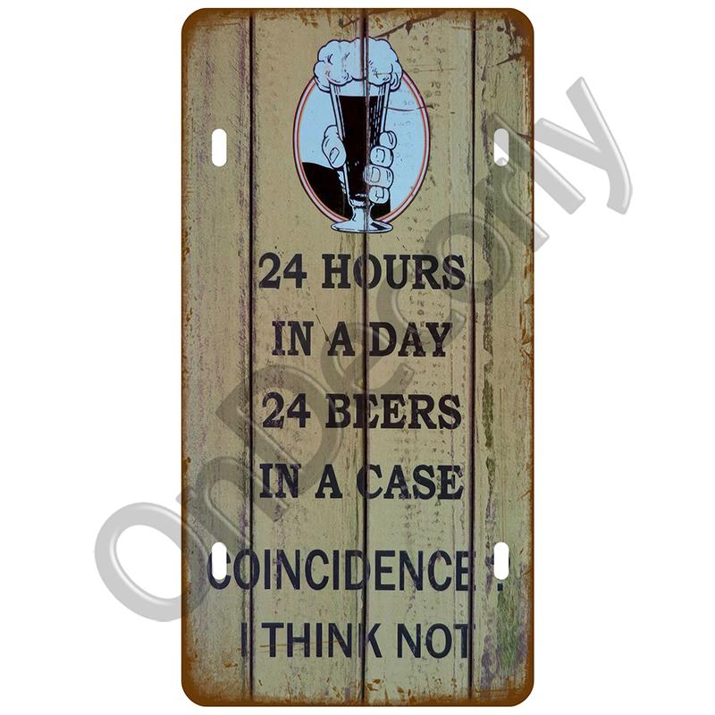 Vintage Metal Tin Sign Plaque For Beer Bar Pub Man Cave Wall Decor Art