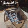 Stainless Steel BBQ Grill Rack Portable Grill Burn-er Stand BBQ Tools Folding Barbecue Grill  Home