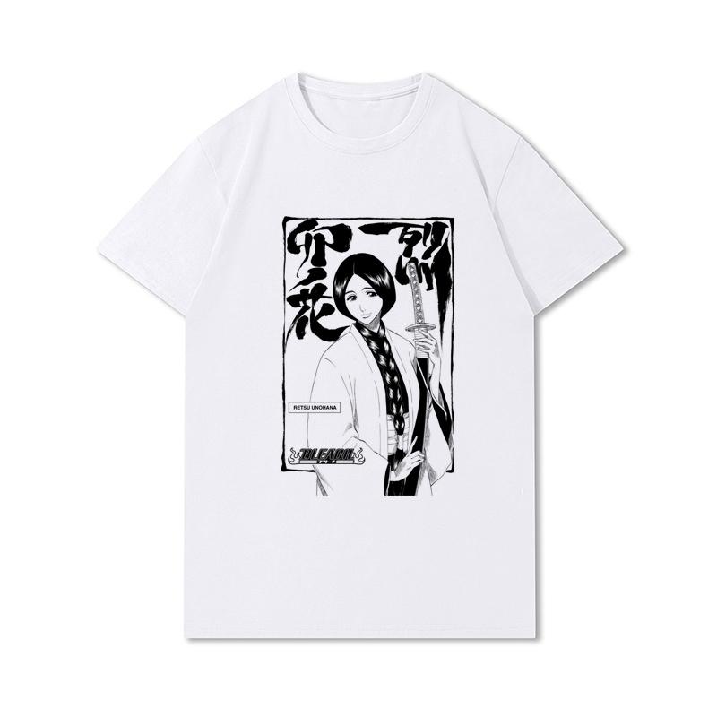 Plus Size BLEACH Kurosaki Ichigo Men T-Shirt Harajuku Cool Hip Hop Cotton T Shirts Casual Funny Tops Tees