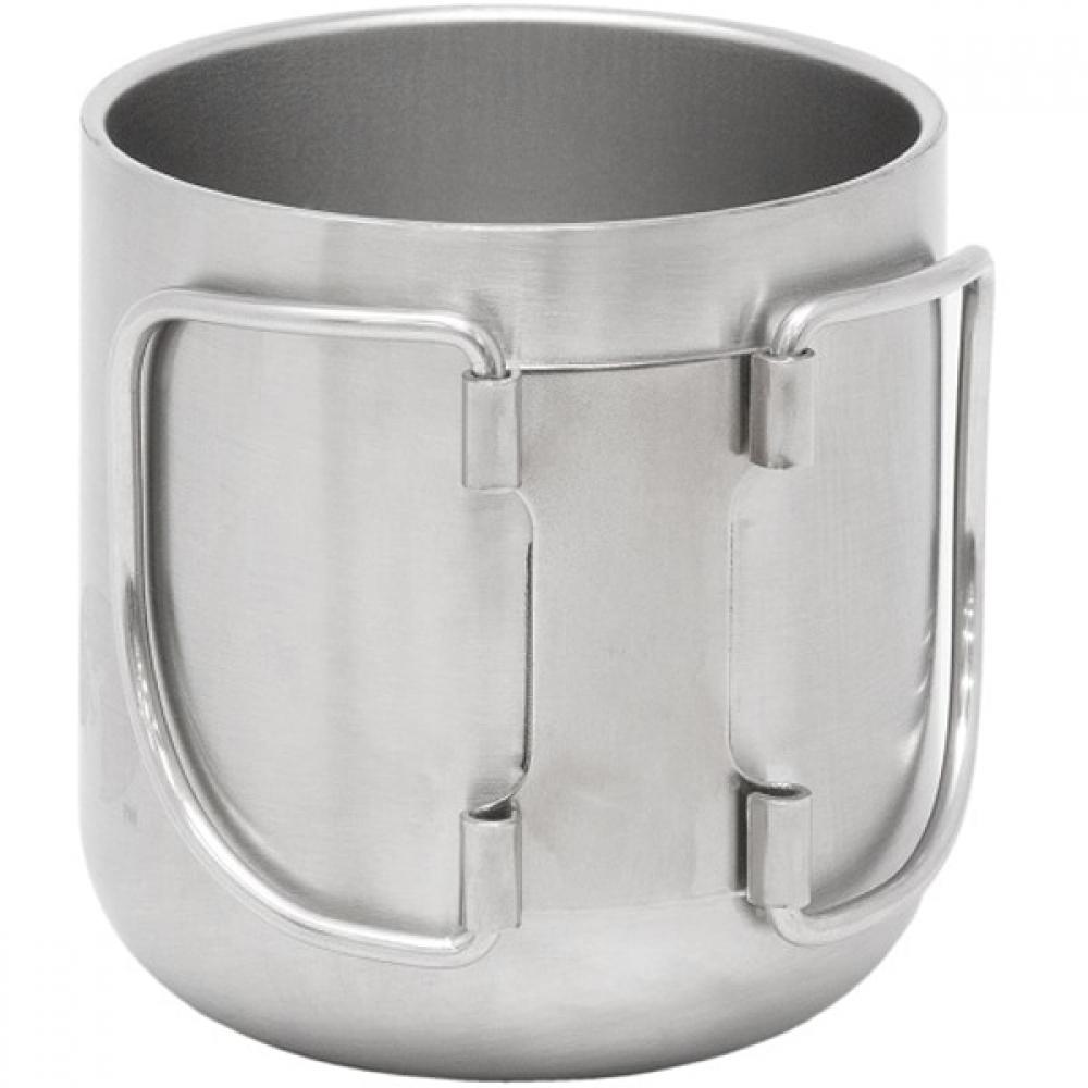 Captain Stag Cs Vacuum Folding Handle Mug Cup 300 Silver Ue 3595