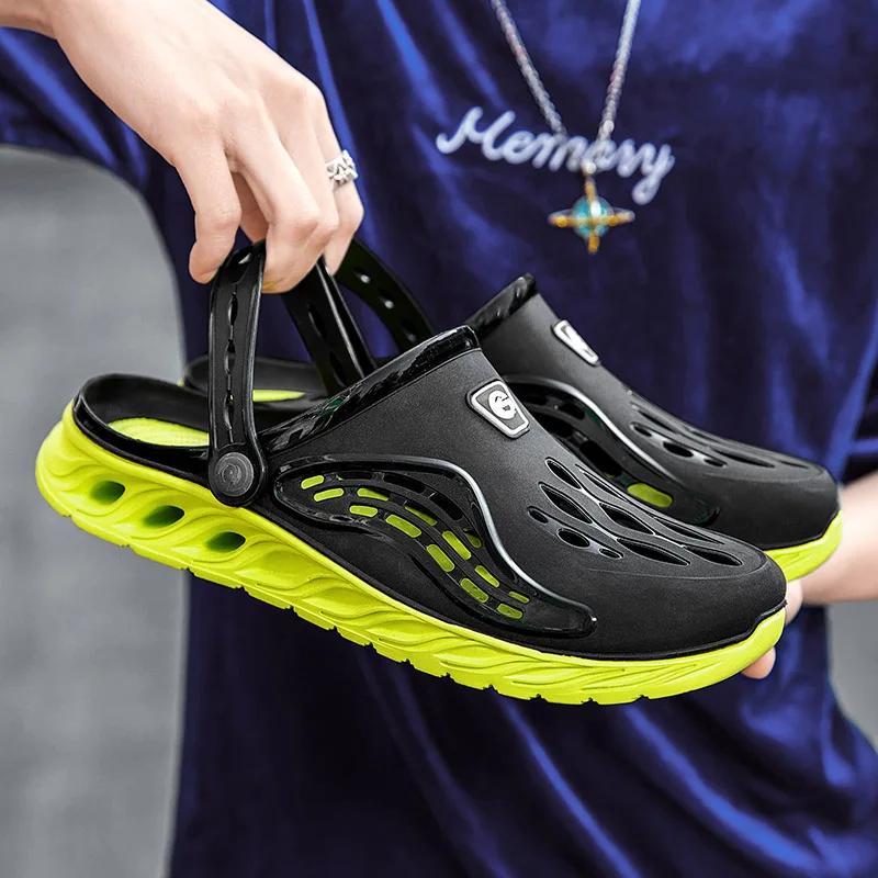 Fashion 2025 Summer Beach Sandals Non-Slip Breathable Men's EVA Clogs Sandals Trendy Garden Holes Shoes Men Flip Flops Botas Para Hombre