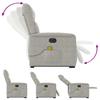 Electric Recliner Chair with Lift Assistance Light Gray Microfiber Fabric