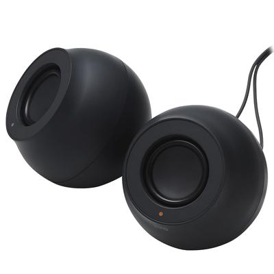 ELECOM PC Speaker USB Powered High Output Mini Plug Connection Volume Controller Compact Black 3.5mm 4.4W SP-P10CUBK